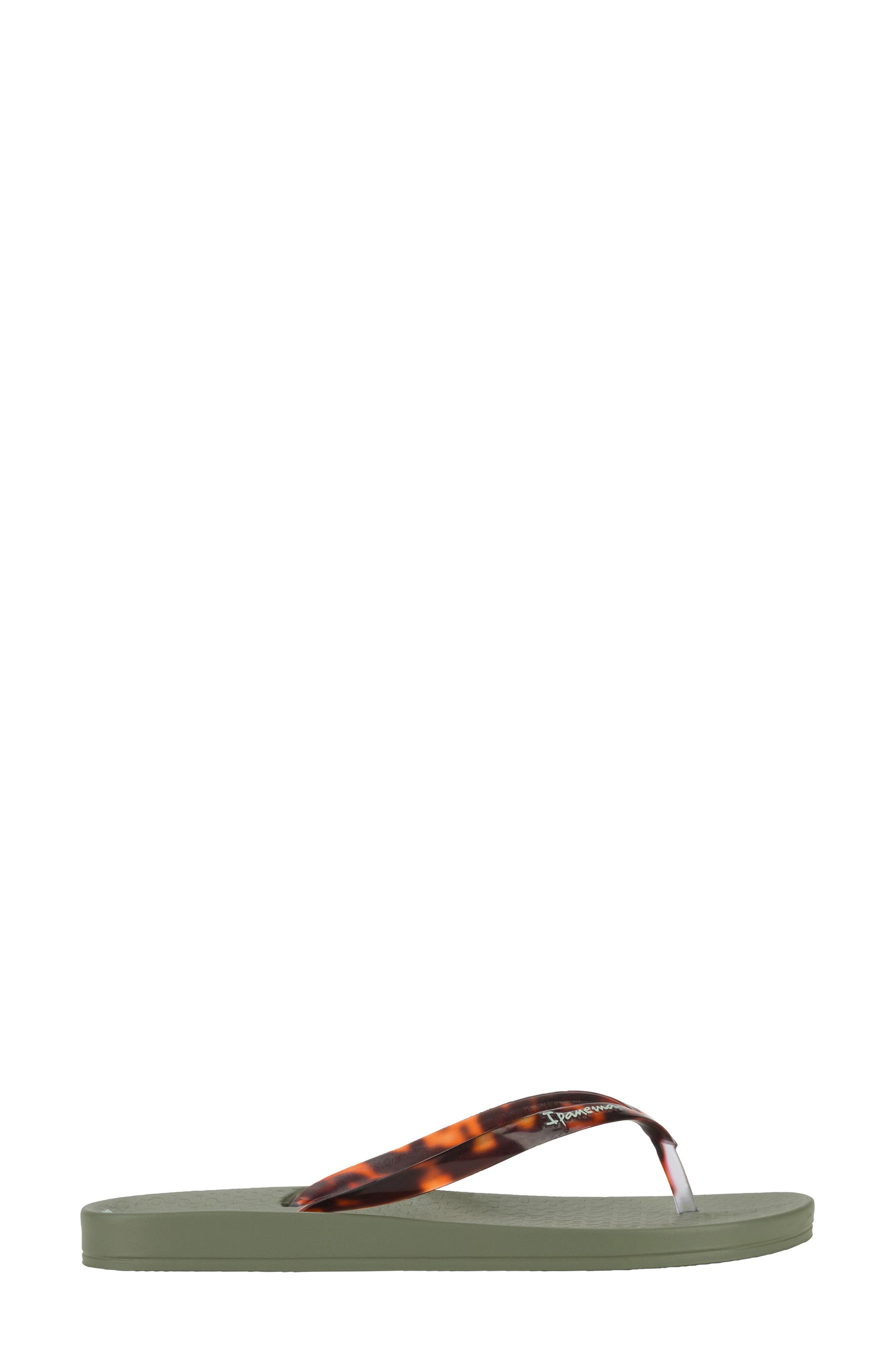 Ipanema Ana Flip Flop, Alternate, color, Green/ Clear
