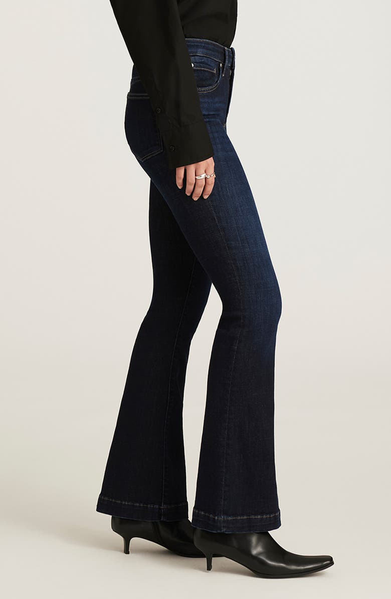 Mavi Jeans Sydney Mid Rise Flare Jeans, Alternate, color, Dark Brushed Feather