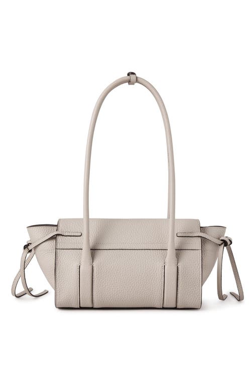 Mulberry 'mini Bayswater' Beige Shoulder Bag With Laminated Logo In Chalk