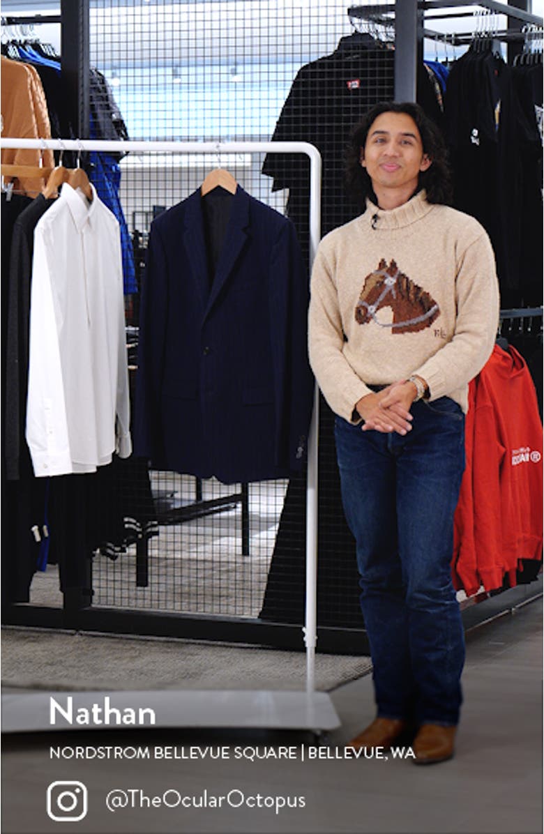 Chambers Pinstripe Wool Blend Blazer, sales video thumbnail