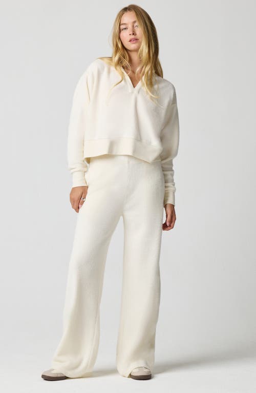 Florence By Mills Micro Thermal Wide Leg Pants In White