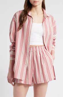 Faithfull the Brand Capri Stripe Cotton Button-Up Shirt