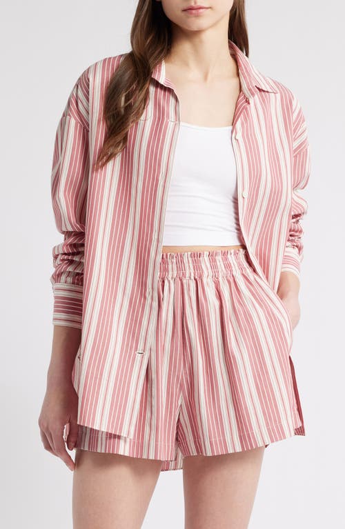 Faithfull The Brand Capri Stripe Cotton Button-up Shirt In White