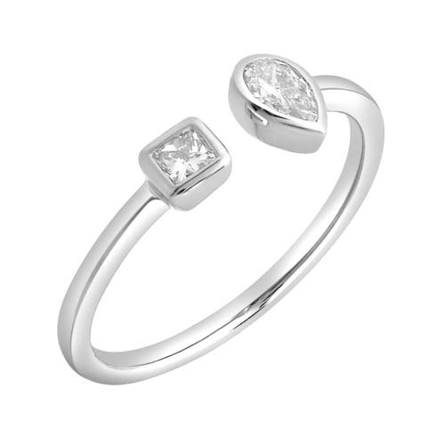 Luvmyjewelry Lyra 14k Gold Lab Grown Diamond Open Ring In Silver