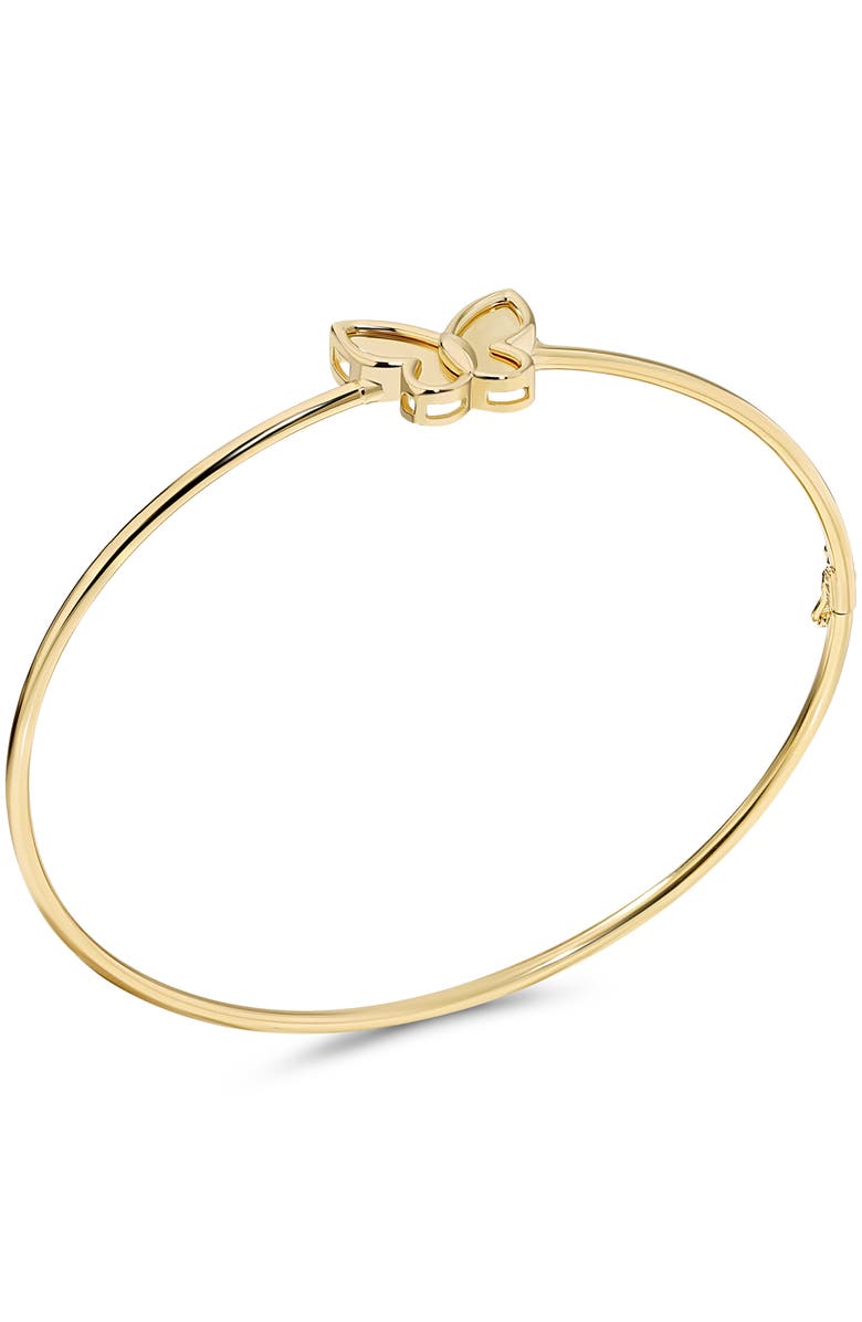 DEVATA Butterfly Bangle Bracelet in 14K Gold, Alternate, color, Yellow Gold