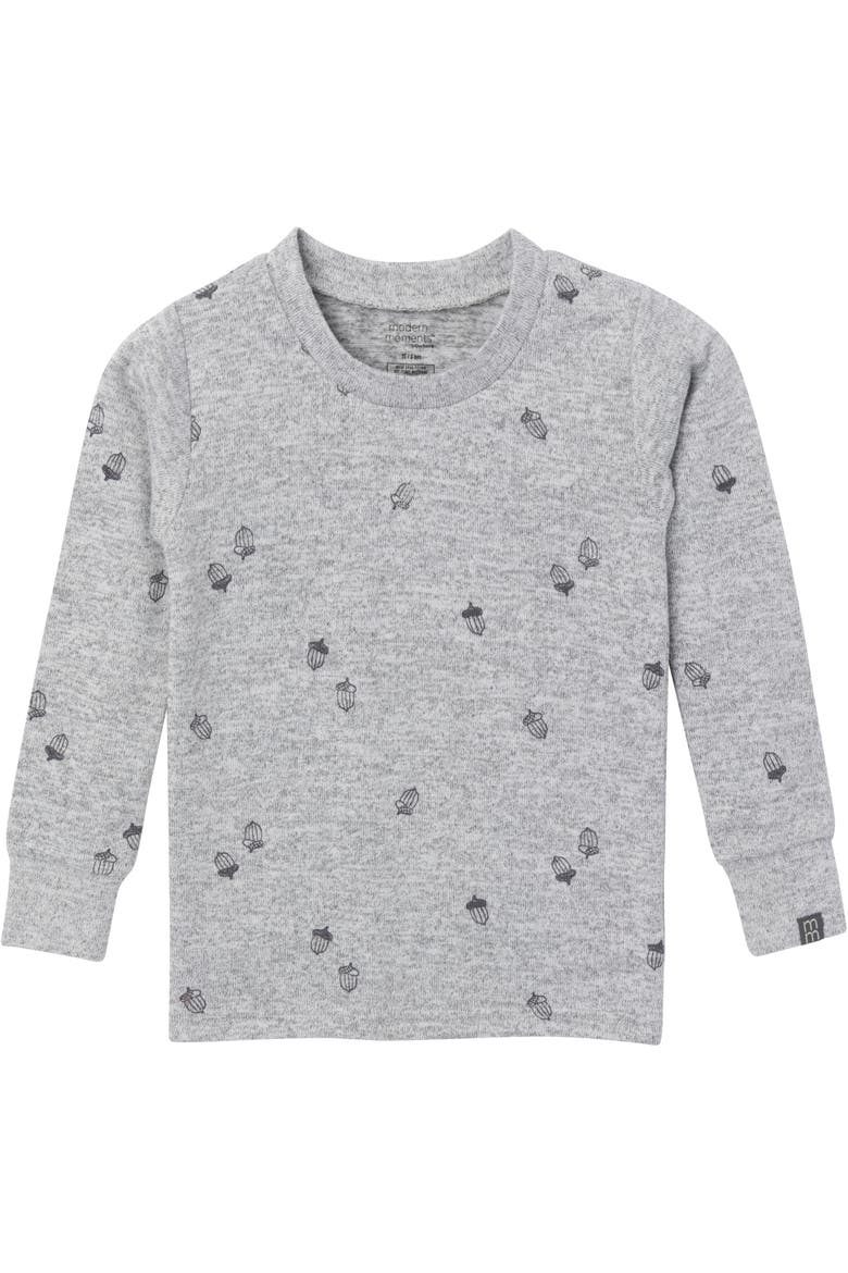 Hacci Pajama Top & Pant Set, Alternate, color, Grey Acorn