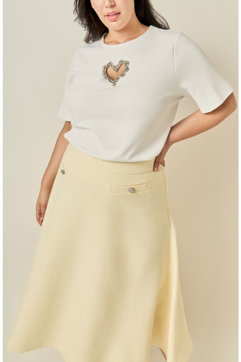 Tweed A-Line Maxi Skirt, Alternate, color, BUTTER