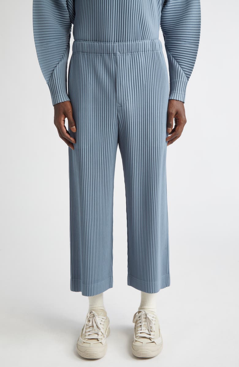 Homme Plissé Issey Miyake Monthly Colors August Pleated Pants, Main, color, Slate Blue