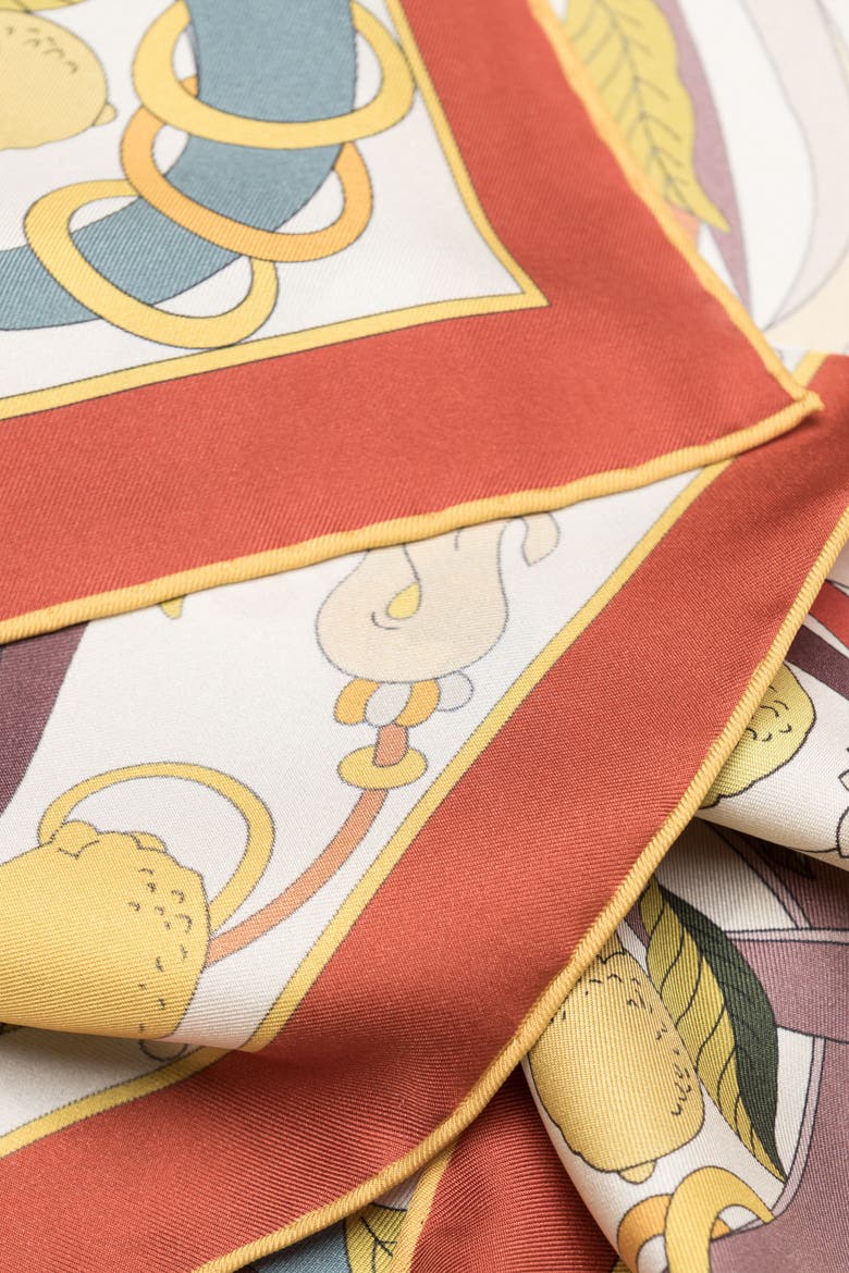 Anthea - Hand Rolled Silk Foulard for Women, Alternate, color, Ivory