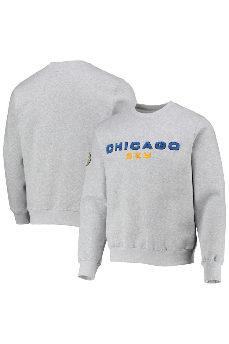 Men's Heathered Gray Chicago Sky Pullover Sweatshirt, Main, color, Heather Gray