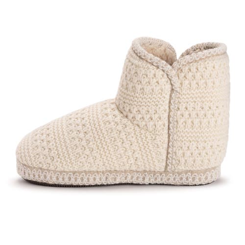 Muk Luks Leigh Bootie Slipper In Neutral