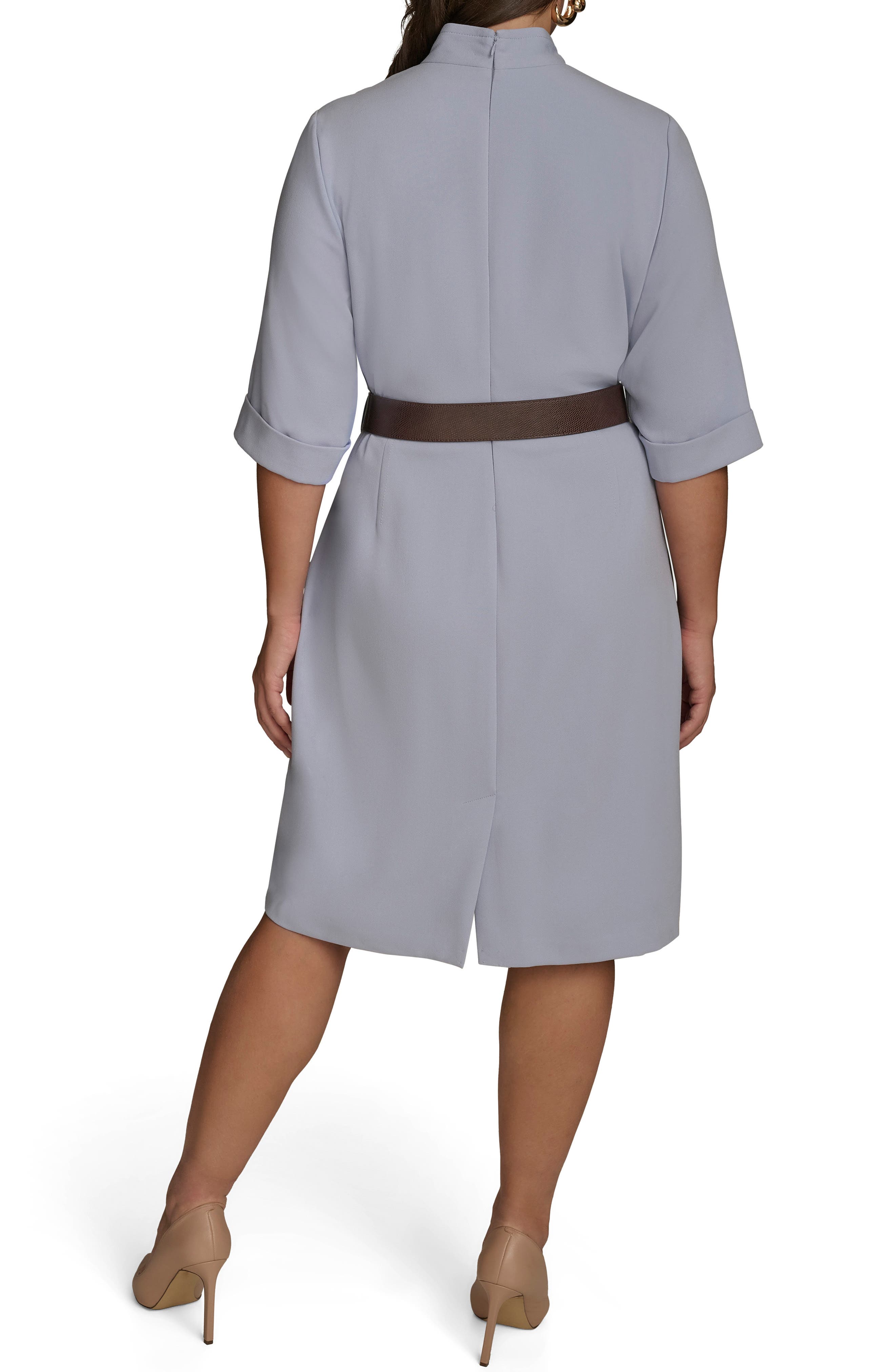 Belted Cady Sheath Dress - image 2