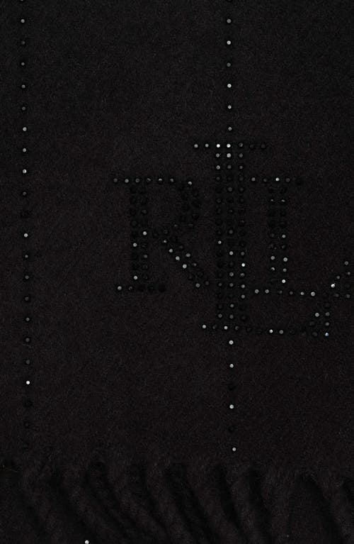 Lauren Ralplh Lauren Shine Pinstripe Scarf In Black