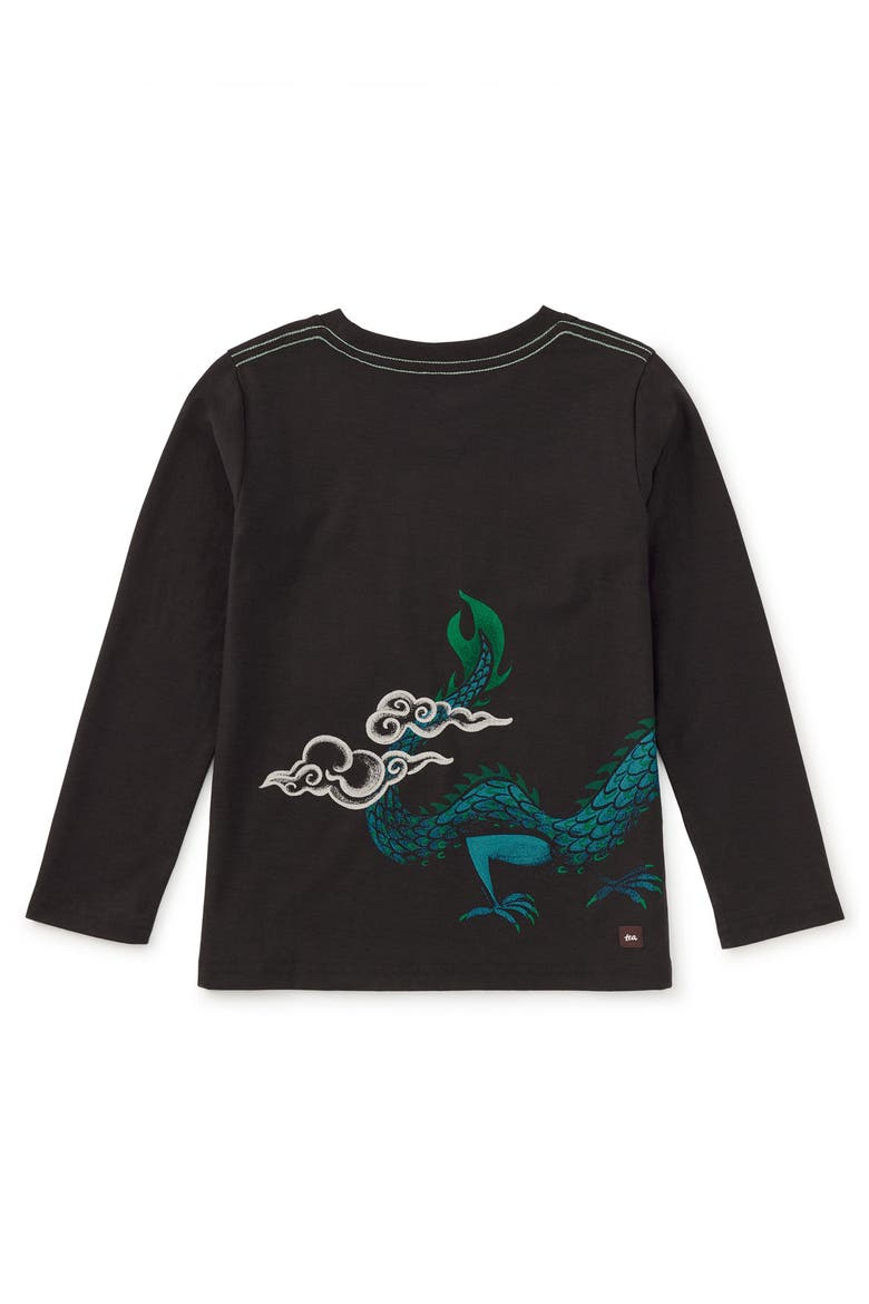 Dragon Double Sided Graphic Tee, Alternate, color, Jet Black