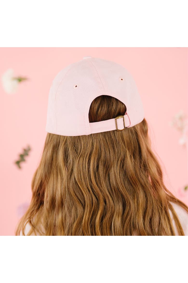 Pink Bow Patch Baseball Hat, Alternate, color, Ballet Pink