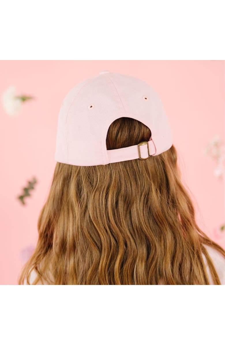 Sweet Wink Pink Bow Patch Baseball Hat, Alternate, color, Ballet Pink