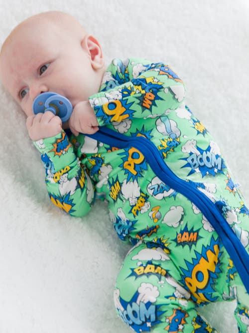 Ruggedbutts Softsnooze Baby Boys One Piece Footie Pajamas In Boom Pow
