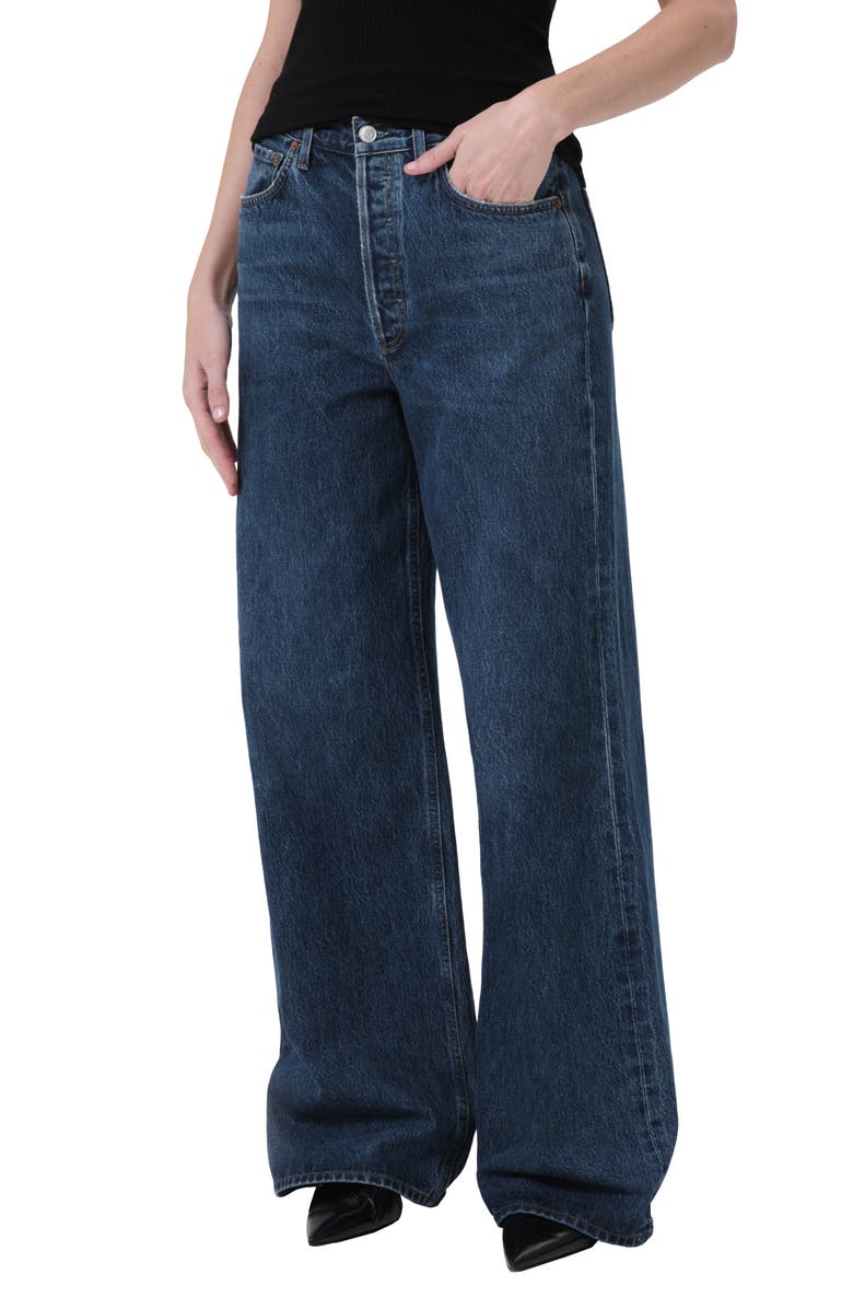 AGOLDE Dame High Waist Wide Leg Jeans, Main, color, 