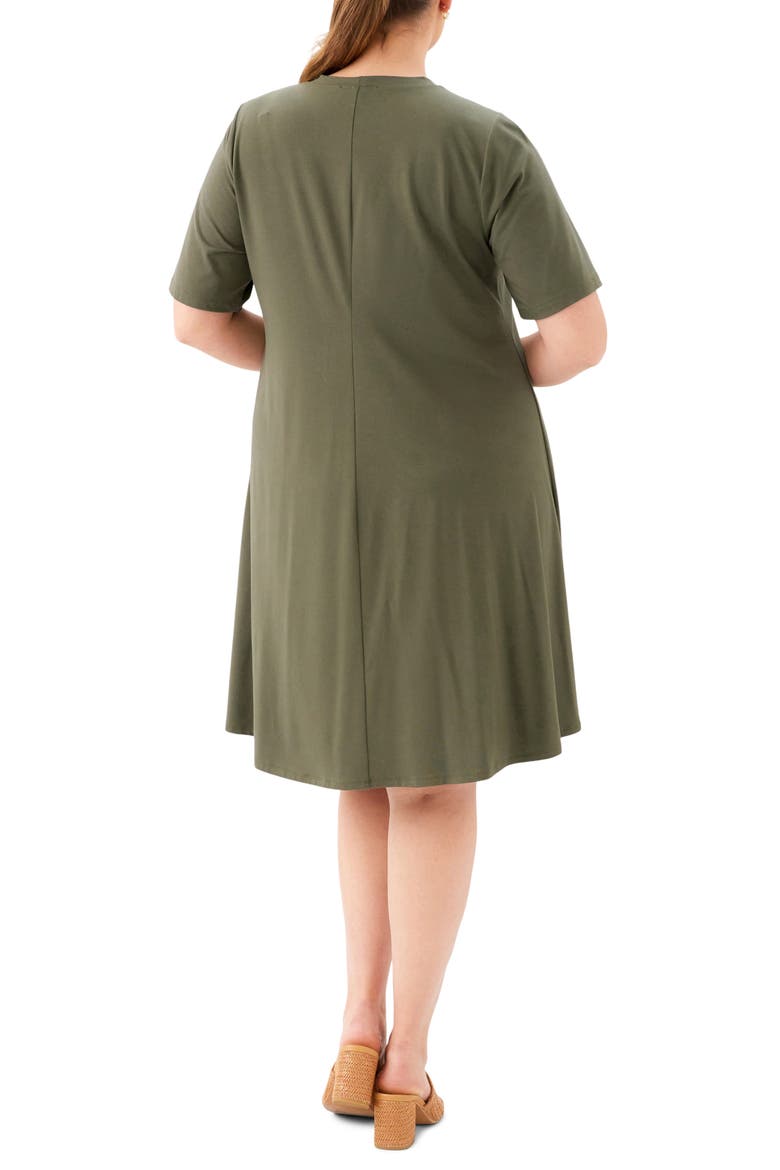 A-Line Jersey Minidress, Alternate, color, OLIVE