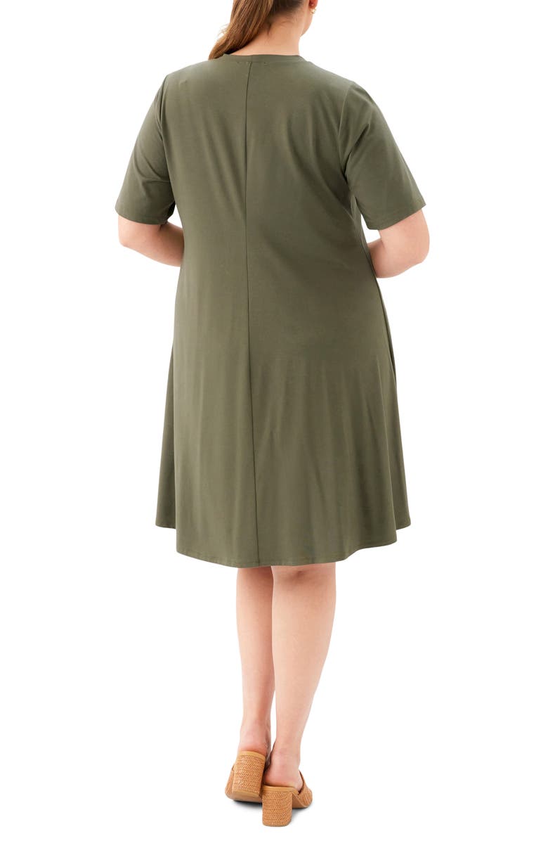 Karen Kane A-Line Jersey Minidress, Alternate, color, Olive