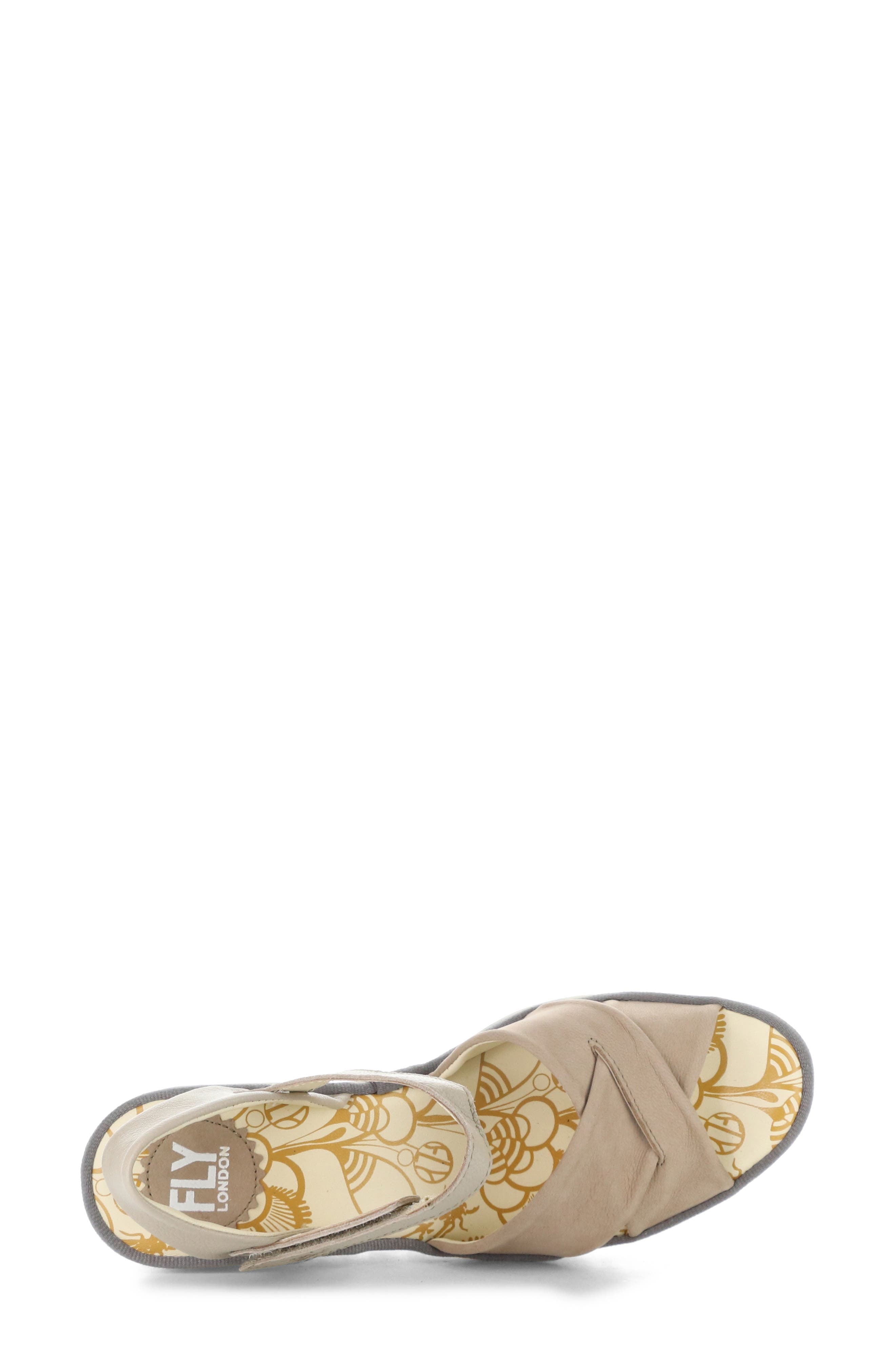 Yorg Ankle Strap Platform Wedge Sandal, Alternate, color, TAUPE