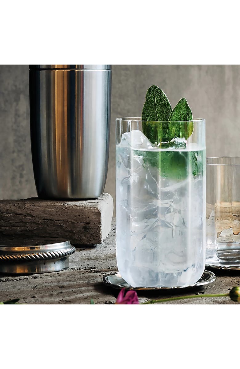 Luigi Bormioli Jazz Set of 4 Long Drink Highball Glasses, Alternate, color, Clear