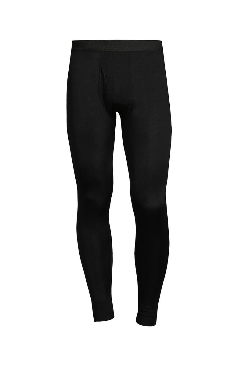 Lands' End Silk Long Underwear Pants, Alternate, color, Black