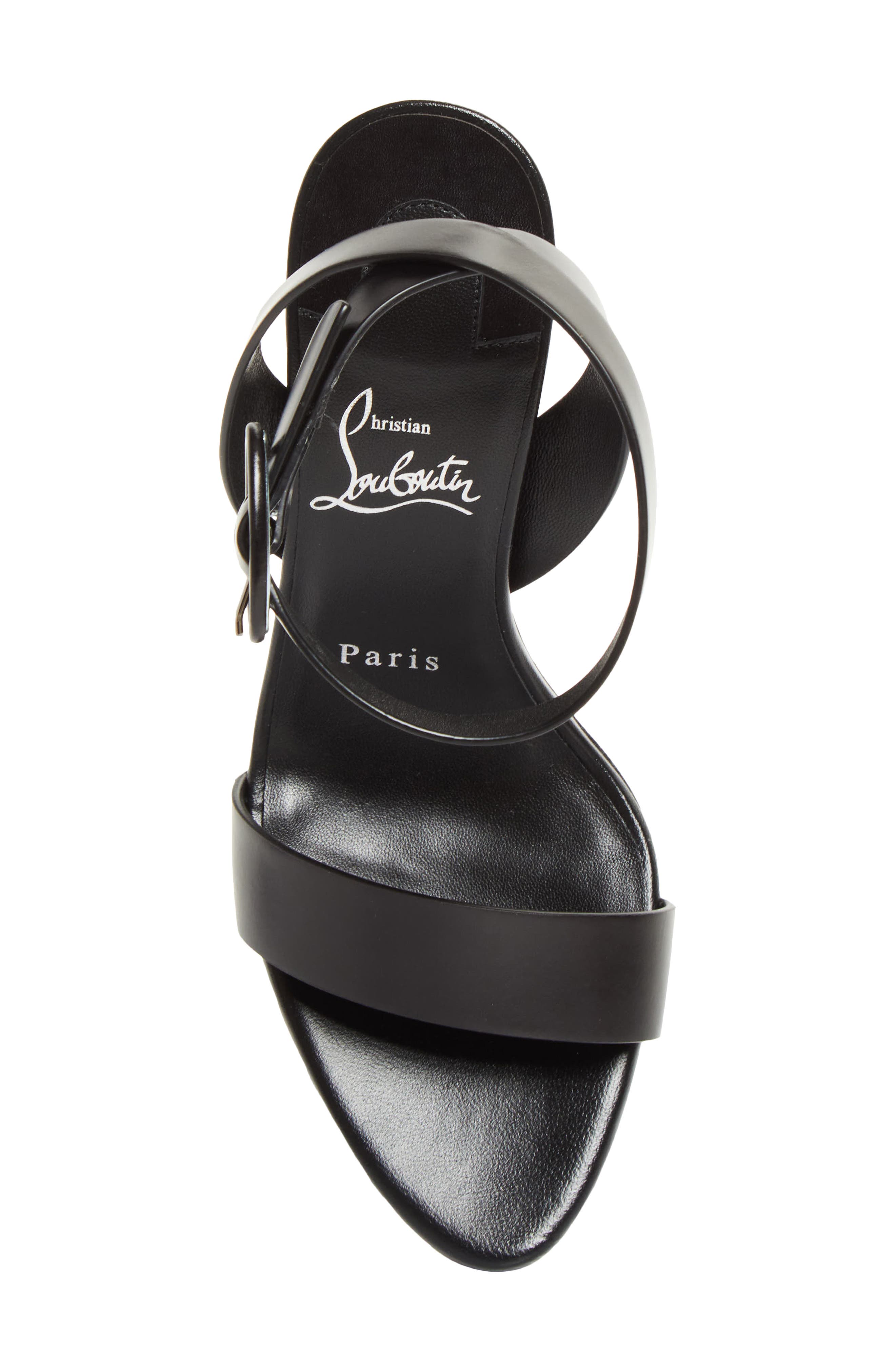 Christian Louboutin Fanny Sandal, Alternate, color, Black/ Lin Black/ Bk