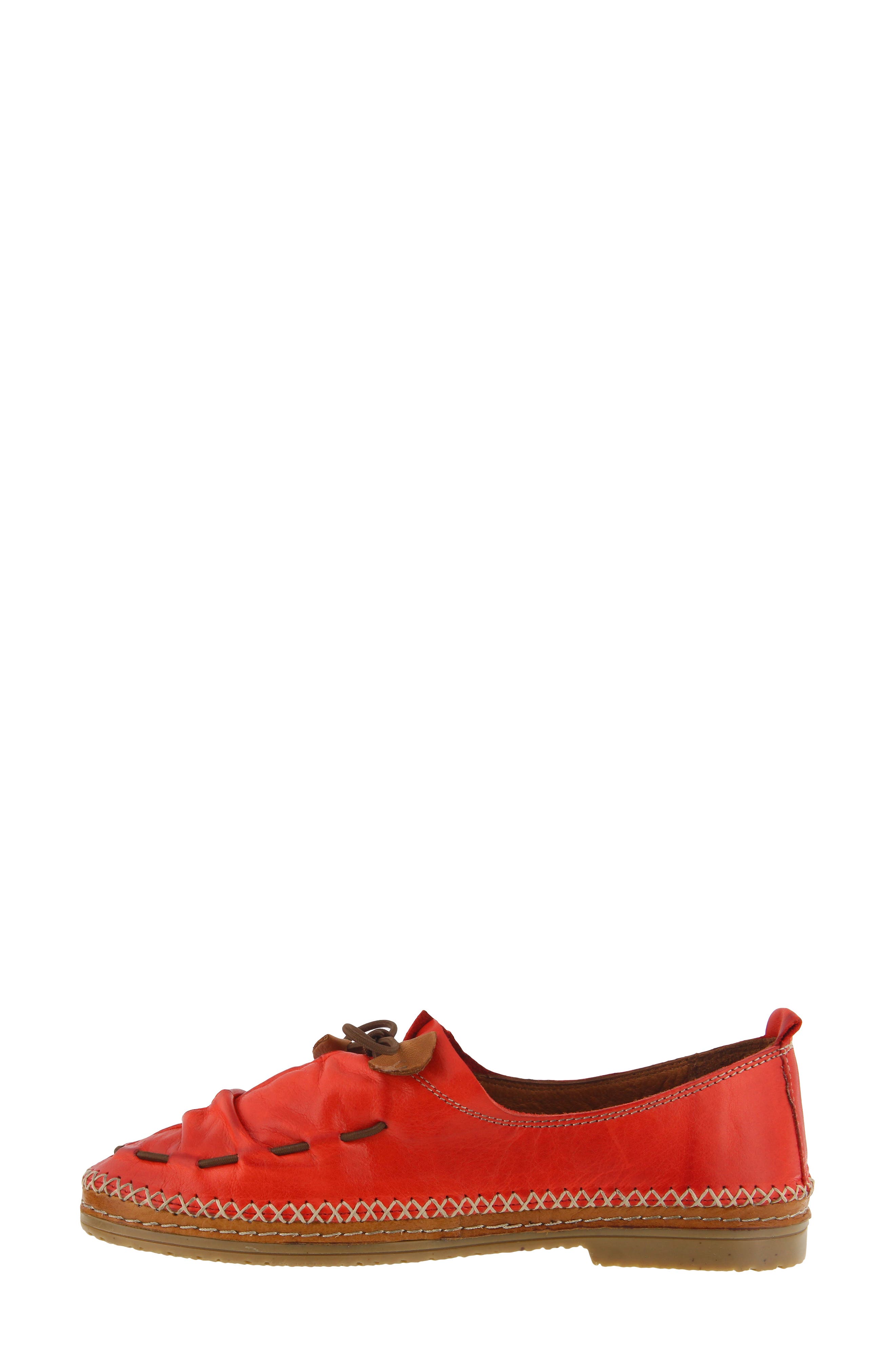 Berna Flat, Alternate, color, RED LEATHER
