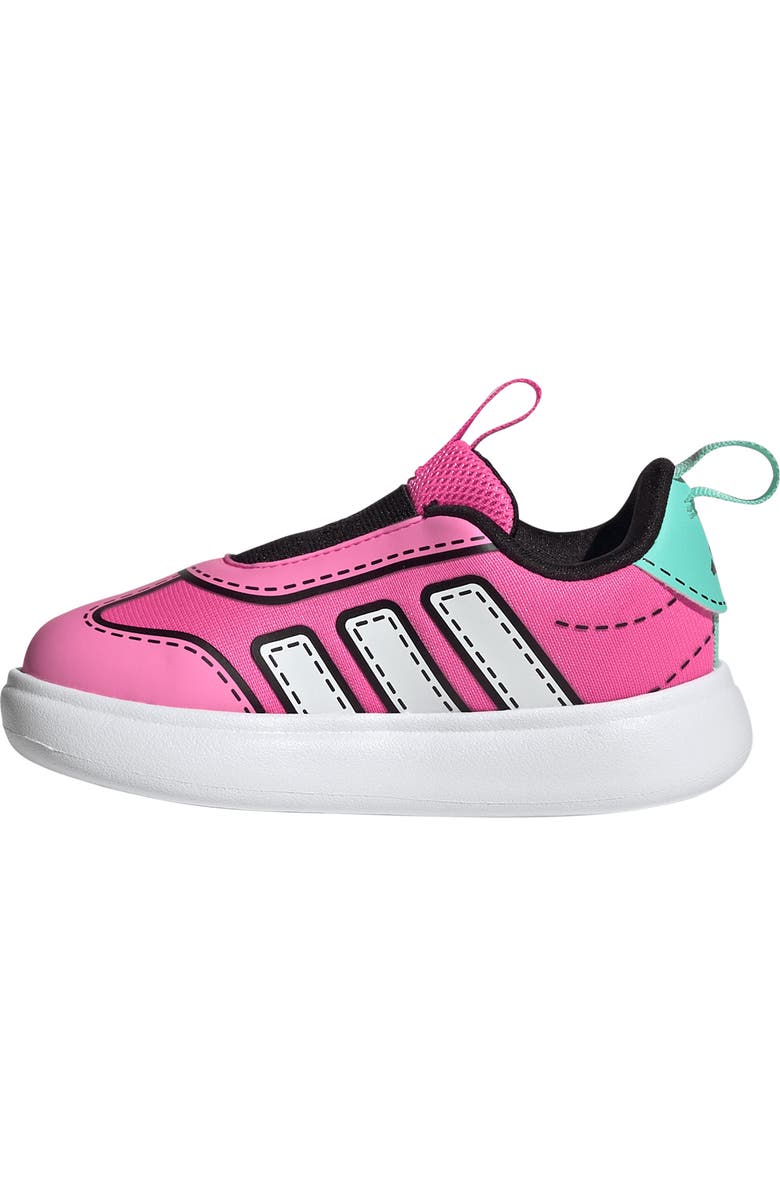 adidas Kids' Bubblecomfy Knit Sneaker, Alternate, color, Lucid Pink/ White/ Aqua