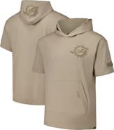 PRO STANDARD Men's Pro Standard Tan Miami Dolphins Neutrals Capsule Short Sleeve Pullover Hoodie