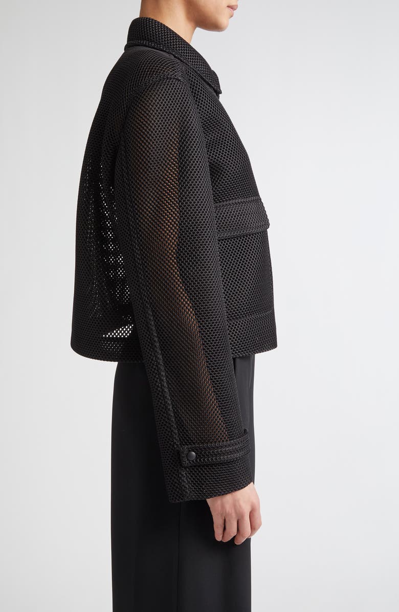 Max Mara Strenna Technical Mesh Jacket, Alternate, color, Black