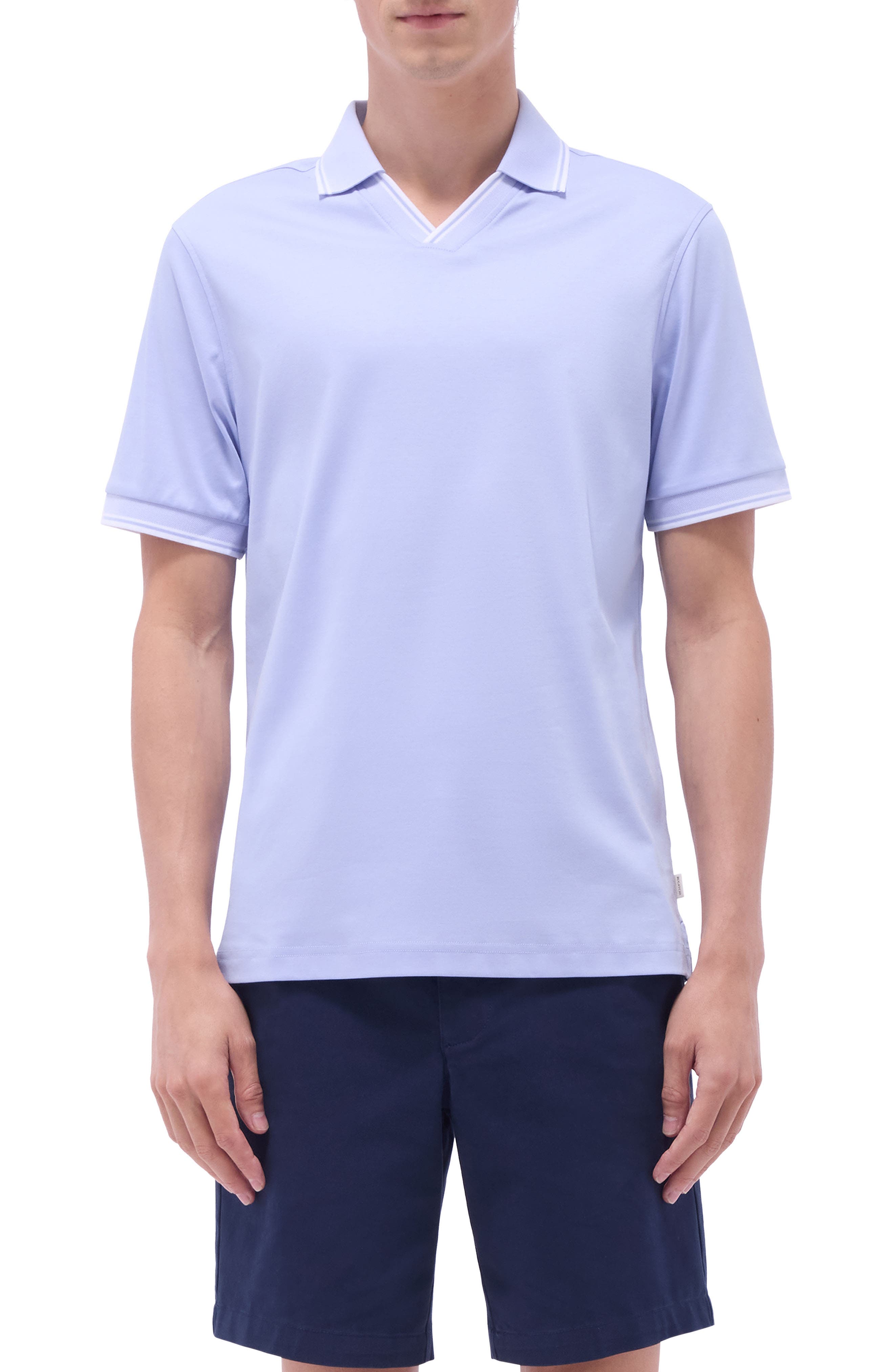 Bugatchi Tipped Johnny Collar Polo