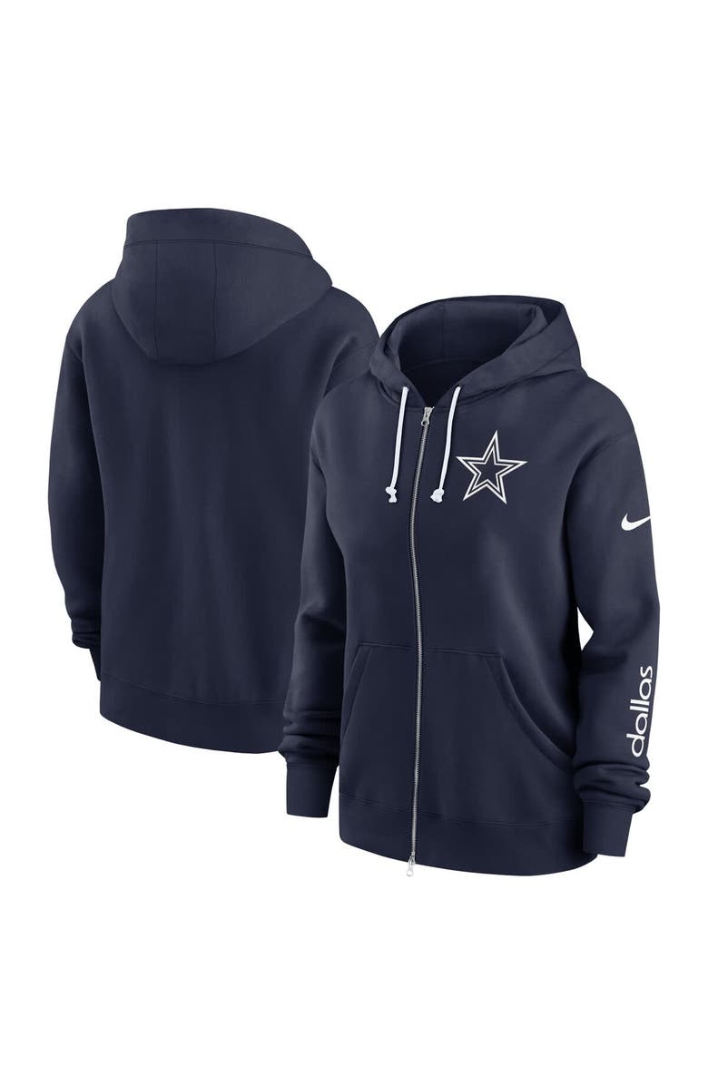 Nike Women's Nike Navy Dallas Cowboys Plus Size Phoenix Full-Zip Hoodie, Main, color, Navy
