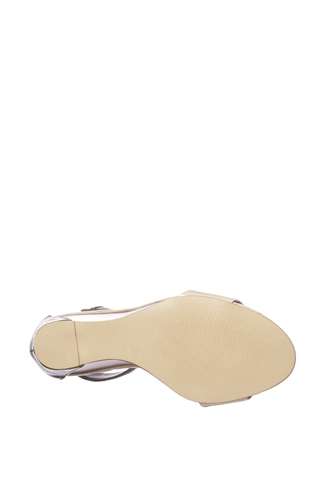 'Fiona' Colorblock Wedge Sandal, Alternate, color, NUDE