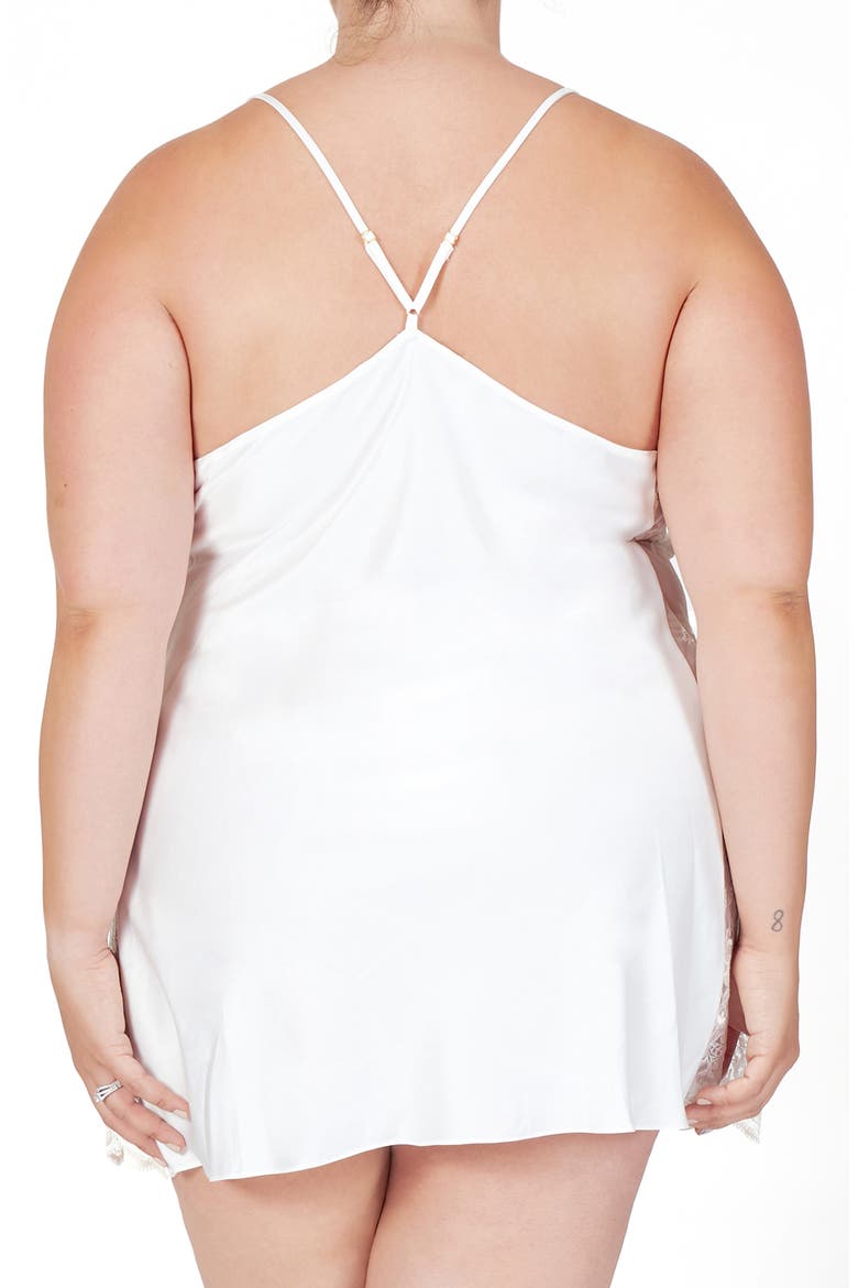 Darling Lace Trim Chemise, Alternate, color, IVORY
