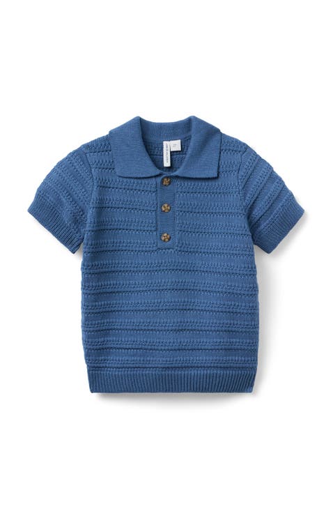 Textured Knit Polo (Toddler)