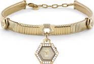 PHILIPP PLEIN $nake Hexagon Pendant Necklace Watch, 28mm