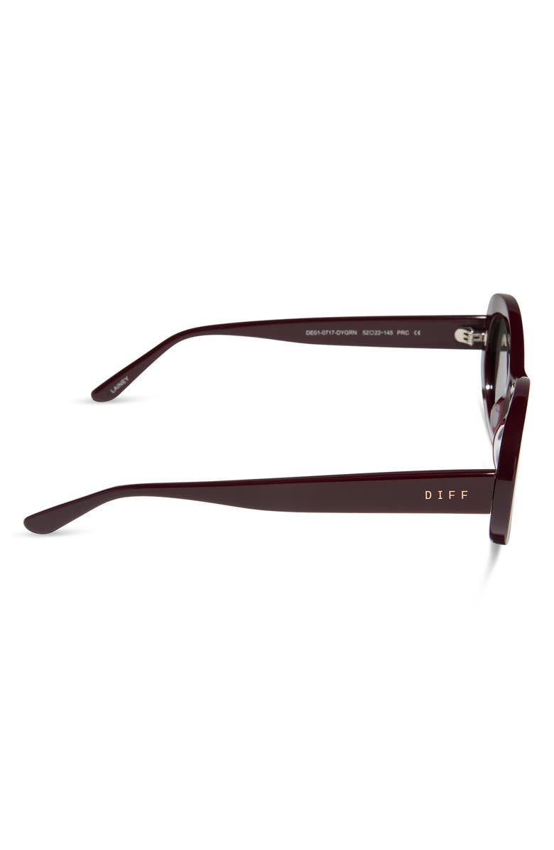 DIFF Lainey 52mm Oval Sunglasses, Alternate, color, Dark Cherry Lacquer / Grey