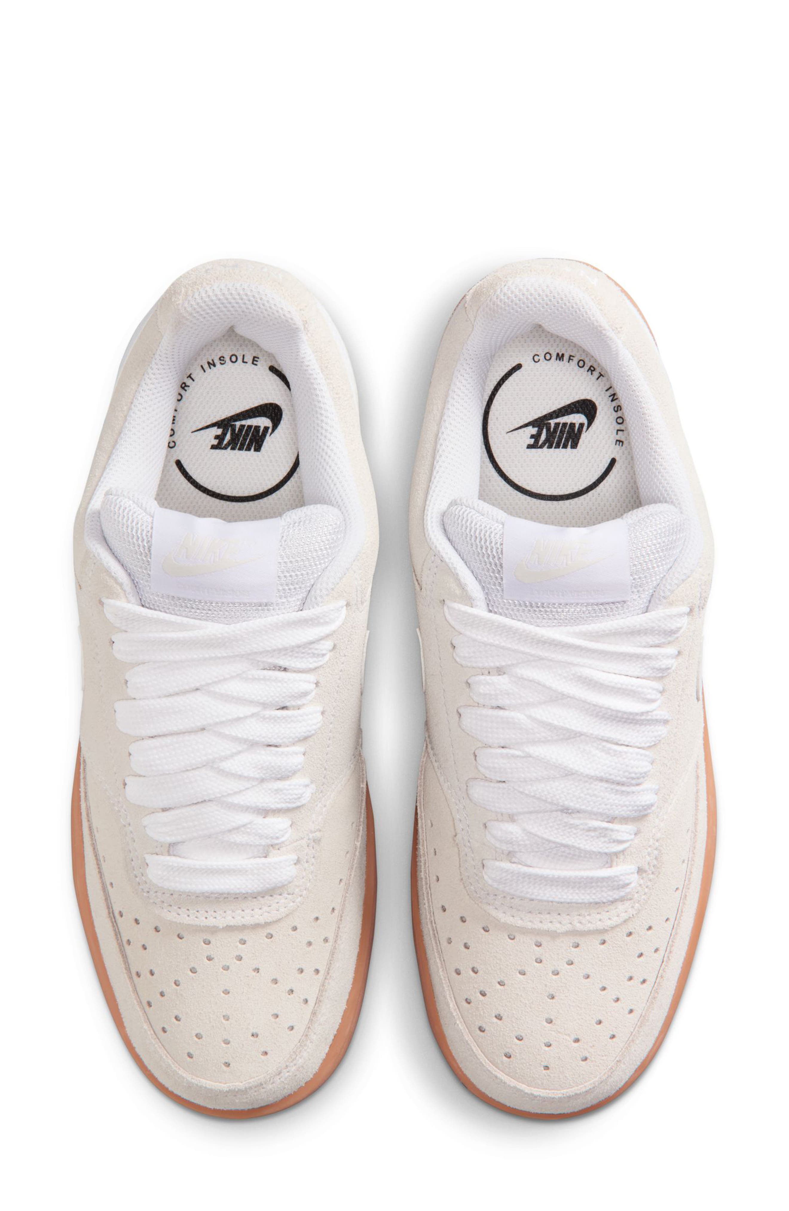 Nike Court Vision Low Sneaker, Alternate, color, White/ Black/ Brown