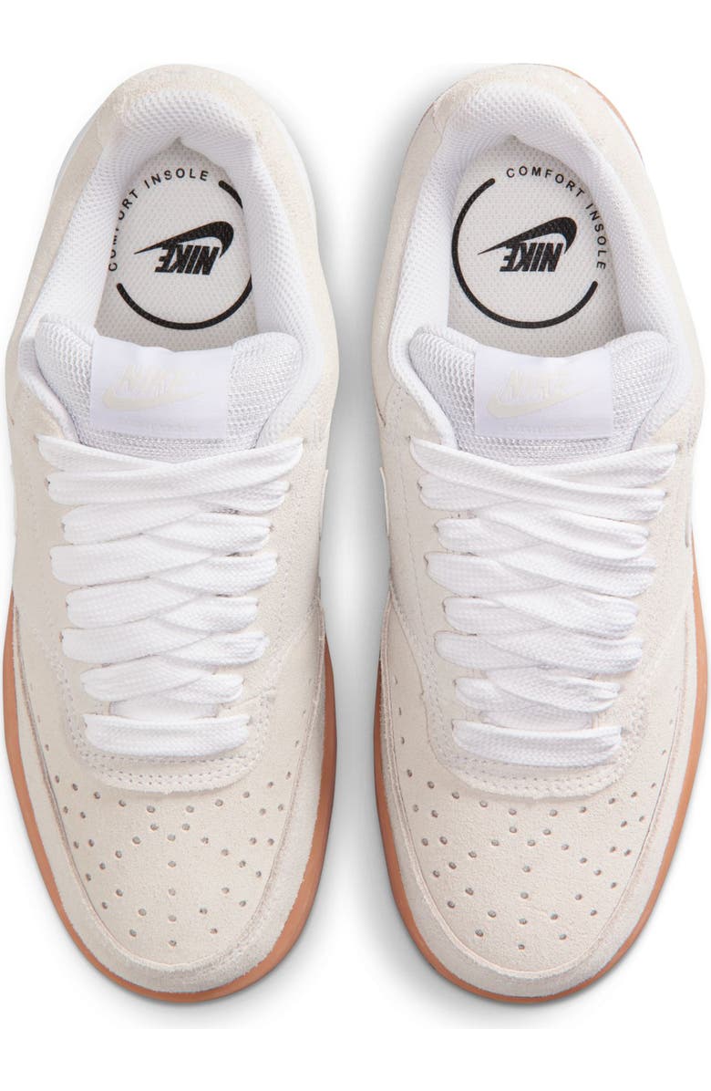 Nike Court Vision Low Sneaker, Alternate, color, White/ Black/ Brown