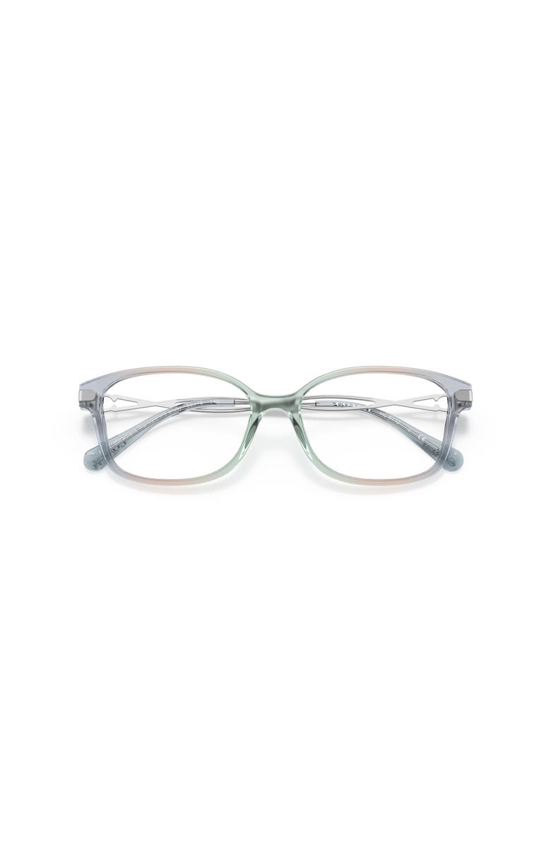 COACH 52mm Rectangle optical glasses, Alternate, color, Blue