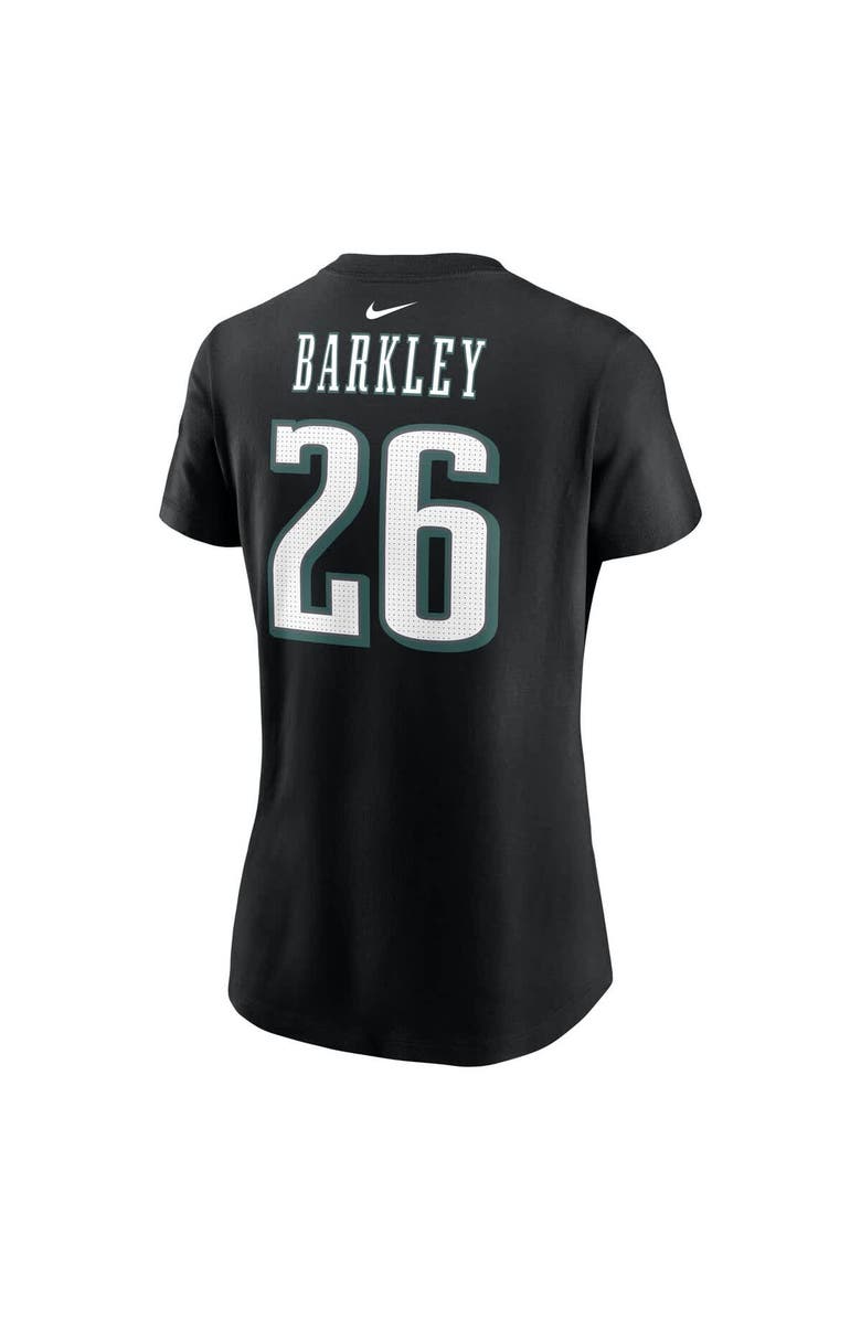 Nike Women's Nike Saquon Barkley Black Philadelphia Eagles Super Bowl LIX Name & Number T-Shirt, Alternate, color, 