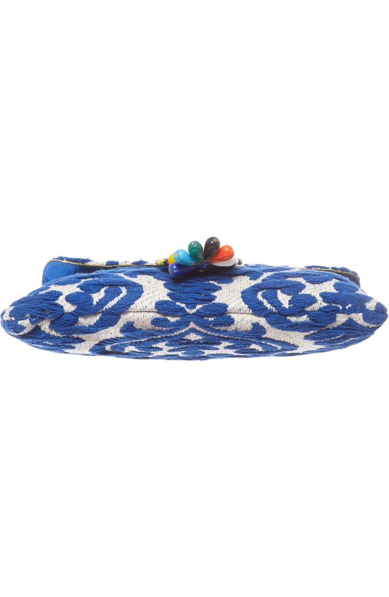 STEVEN by Steve Madden Beaded & Embroidered Clutch, Alternate, color,