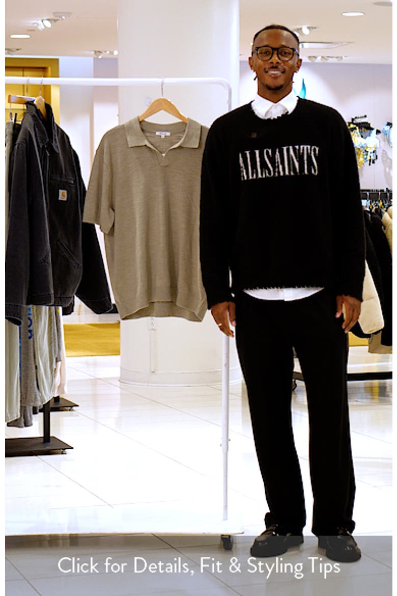 Johnny-Collar Cotton Slub Sweater Polo video