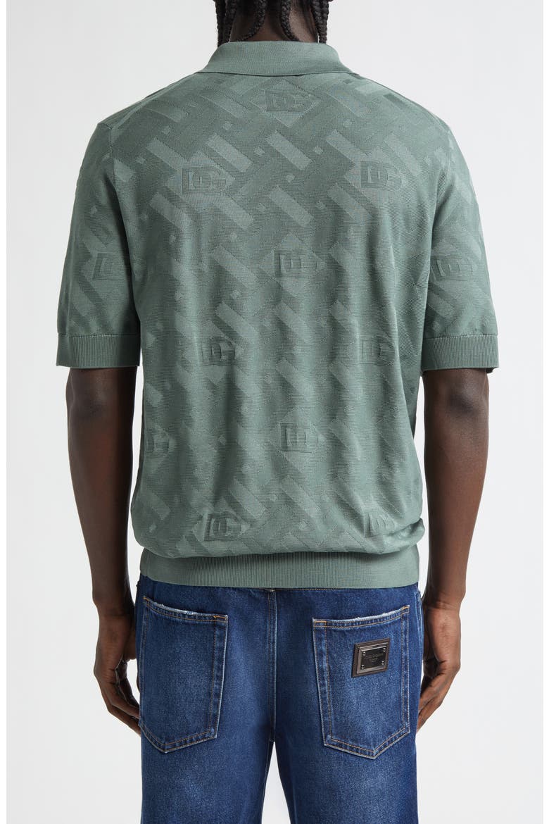 Jacquard Silk Polo, Alternate, color, GRIGIO ROCCIA