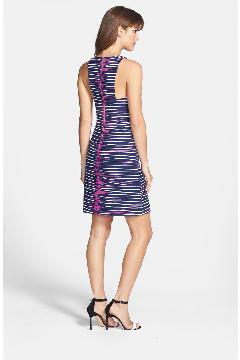 'Loma' Print Stretch Cotton Shift Dress, Alternate, color, BRIGHT PLUM