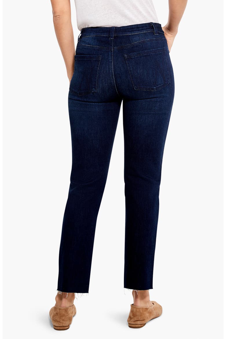 High Waist Raw Hem Ankle Straight Leg Jeans, Alternate, color, TWILIGHT