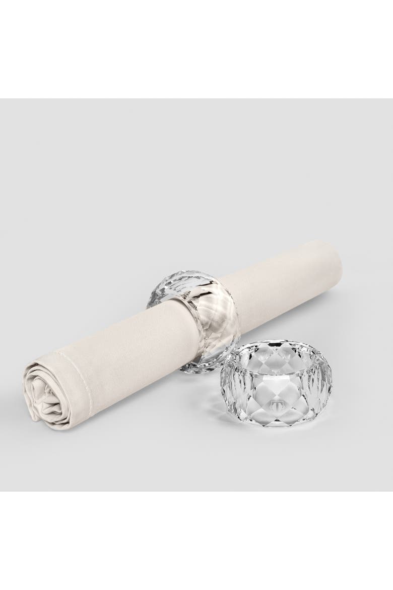 William Napkin Ring Set, Alternate, color, White - Round