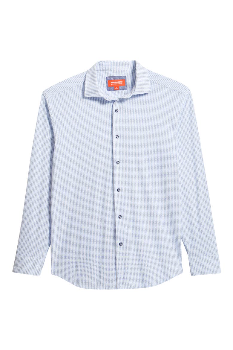 XC Motion Performance Knit Button-Up Shirt, Alternate, color, WHITE/ BLUE DIAMOND